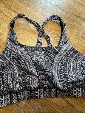 lululemon athletica Black and White Patterned Sports Bra